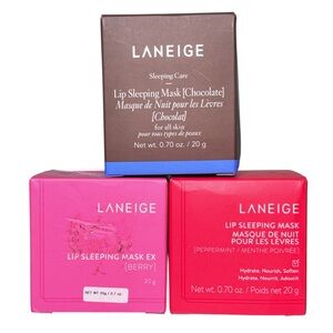 LANEIGE Lip Sleeping Mask Trio - Chocolate, Peppermint, Berry